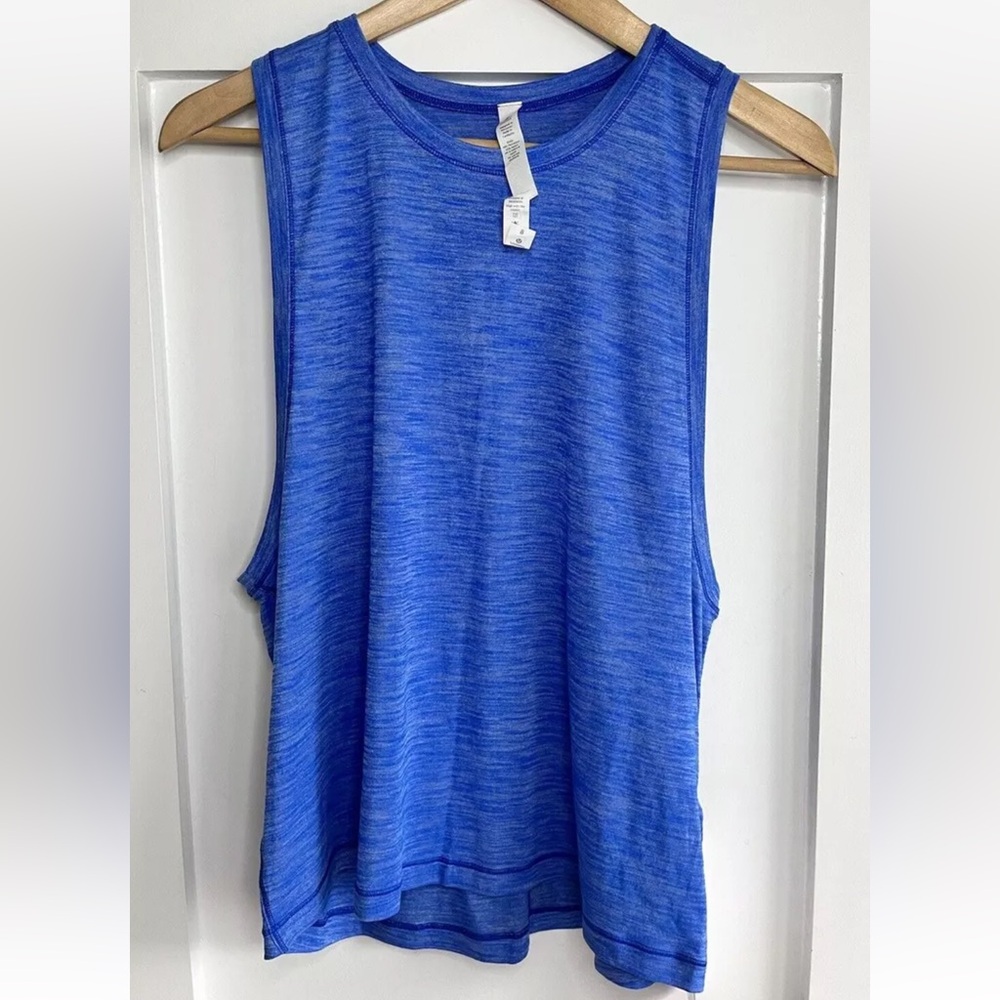 Lululemon NWT Cardio Squad Tank II Size 8 Heathered Blue